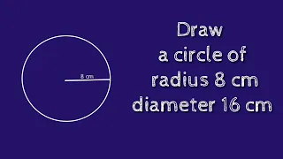 How to draw a circle of radius 8 cm using compass. shsirclasses.