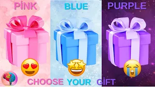 Choose your gift 💓💙💜| 3 gift box challenge Pink, Blue & Purple #giftboxchallenge #chooseyourgift 2