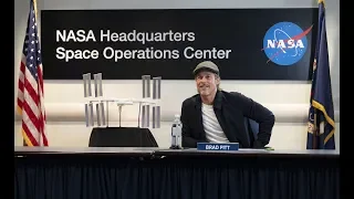 Brad Pitt Speaks with NASA Astronaut Nick Hague Aboard the International Space Station