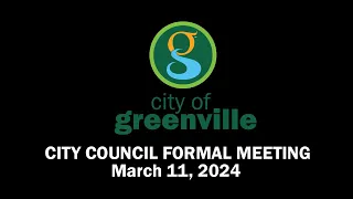 City Council Formal Meeting  March 11, 2024