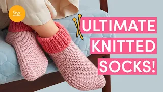 How to knit DB cosy slipper socks - step by step tutorial!