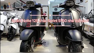 So Sánh Vespa Sprint Notte 125 2019 và Vespa Sprint S150 2021 khác nhau ra sao?