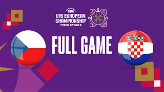 Czech Republic v Croatia | Full Basketball Game | FIBA U16 European Championship 2023 - Division B