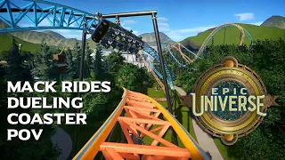 Epic Universe Dueling Roller Coaster POV - Racing Coaster Opening 2025