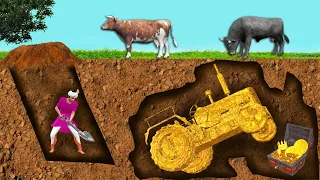 भूमिगत सुनहरा ट्रैक्टर मरम्मत Underground Golden Tractor Restoration Bedtime stories moral stories