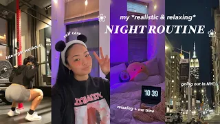 MY *productive* NIGHT ROUTINE | self care, late-night workout, grocery shopping, and chill night in~