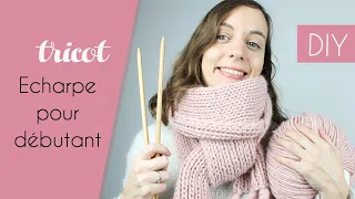 DIY Echarpe pour débutant au tricot (avec cotes 1x1) - Alice Gerfault