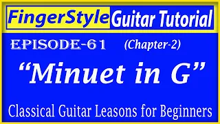 "Minuet in G" | Finger Style/Classical Guitar lessons for Beginners| Episode 61,#ReSaGuitar