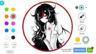 😈 🔥 VIP custom skin Devil Girl DRAW 😈🔥 / SOLO GAMEPLAY IN AGAR.IO MOBILE  