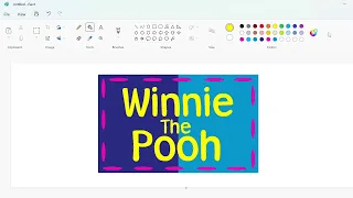 How to draw the Winnie the Pooh logo using MS Paint | How to draw on your computer