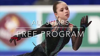 Free program Kamila Valieva Russian figure skating championships // all jumps