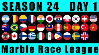Marble Race League Season 24 Day 1 Marble Race in Algodoo / Marble Race King