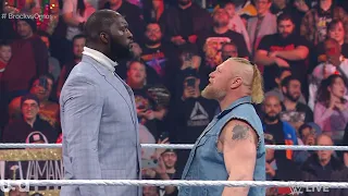 Brock Lesnar comes face-to-face with Omos - WWE RAW 3/13/2023