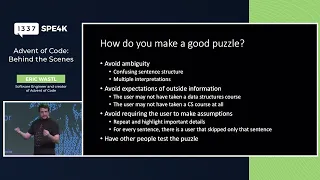 Eric Wastl – Advent of Code: Behind the Scenes