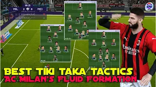 Best Tiki taka tactics AC Milan's Fluid Formation | PES 2021 Season 2022