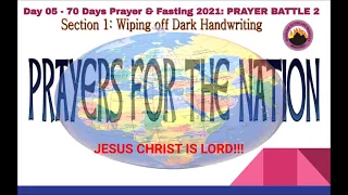 Day 5   Prayers for the Nation   MFM 70 Days Prayer and Fasting Programme 2021 Edition