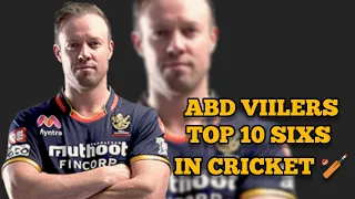 ABD VIILERS TOP 10 SIXS IN CRICKET 🏏#cricket #trending #viral #youtubeshorts #shortvideo