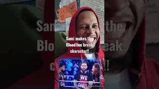 LIVE REACTION to Sami Zayn making the Bloodline Break Character! 😂😂😂