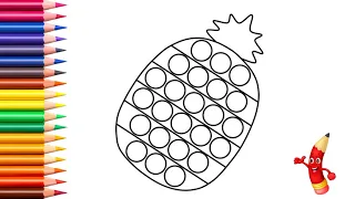 Pop it Pineapple | How to Draw Pop it Pineapple | Drawing for Kids | #howtodraw #drawingforkids