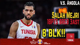 Salah Mejri Highlight !!!!8BLK!!!! 18pts 8reb 3ast Tunisia vs Angola FIBA World Cup, Sep.08 2019