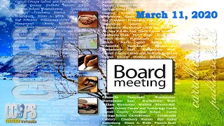 Carroll County Board of Education Meeting 3/11/2020