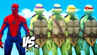 SPIDERMAN VS TEENAGE MUTANT NINJA TURTLES - EPIC BATTLE