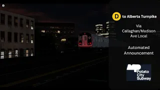 Custom D Train Announcement | to Alberta Turnpike