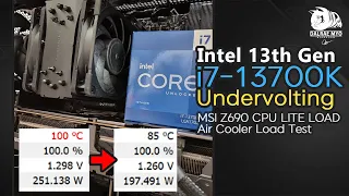 Intel 13th Gen i7 13700K Undervolting | CPU Lite Load Air Cooler