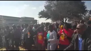 WATCH | Communication Workers Union members protest outside MTN's Fairland office