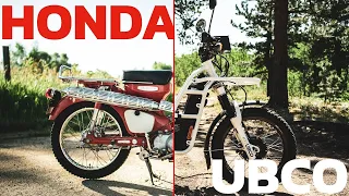 The UBCO 2x2 Electric Motorcycle is an Ode to the Honda CT-90 | Electric Utility Bike Review