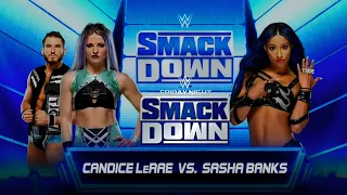 Sasha Banks vs. Candice LeRae and Bianca Belair Attacks Sasha WWE SmackDown WWE2K22 Universe Mode