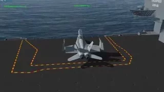 Landing F/A-18 Hornet on the carrier in Falcon BMS 4.33.1