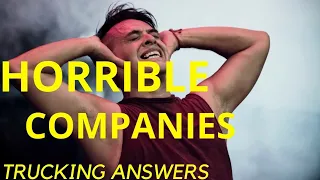 The ABSOLUTE WORST trucking companies to drive for! Never work here!