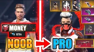 Free Fire new account to *PRO* 16k diamonds - look how it became😱🔥  |METHUJA MOBILE