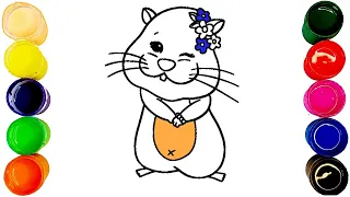 🐹🌟 "Happy Hamster:Fun Painting & Coloring For Kids and Toddlers!" 🎨✨