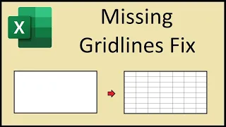 Missing Gridlines in Excel fix