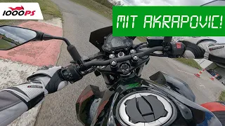 Wow! Super Fahrspaß, cooles Bike -  Kawasaki Z400 Bestzeit auf der 1000PS Teststrecke