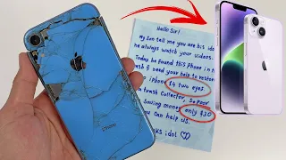 How i Upgraded Destroyed iPhone Xr into a Brand New iPhone 14 with DIY Housing for poor fans