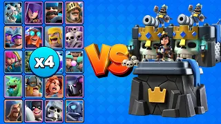 TORRES DE CORONAS vs TODAS LAS CARTAS X4 en 2vs2 | Clash Royale