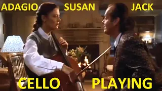 Susan Sarandon and Jack Nicholson ARE PLAYING CELLO - THE WITCHES OF EASTWICK - ADAGIO BWV 974 PIANO