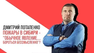 «Потапенко будит!», лесные пожары в Сибири - «Обычное явление, бороться с которым бессмысленно»