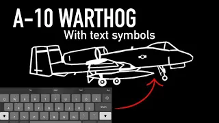 A-10 Warthog with text symbols-Thanks for 1k subs