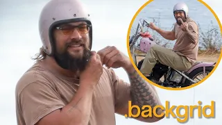 Jason Momoa enjoys Good Times before a motorcycle ride in Malibu