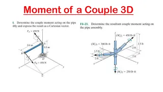 🔺20 - Moment of a Couple 3D: Example 1 - 2