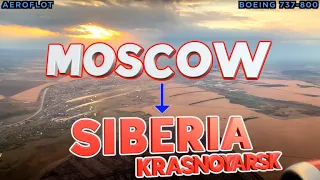 Flying Moscow to Krasnoyarsk Siberia - Aeroflot - Boeing 737-800 - Full Flight Trip Report SVO KJA