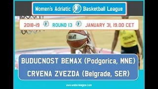 2018-19 WABA R13 (31/01) Buducnost Bemax--Crvena Zvezda