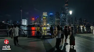 Shanghai at Late Night - From the Bund to West Nanjing Road Station area - 4K HDR 深夜的上海 从外滩到南京西路站地区