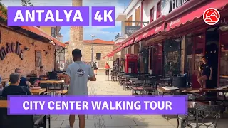 Antalya City Center Old Town Muratpasa District Walking Tour|4k 60fps