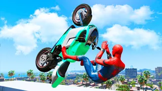 GTA 5 Spiderman Epic Jumps - (Spider-Man Stunts & Fails) #5