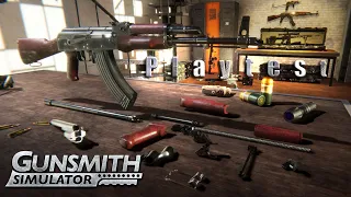 Gunsmith Simulator первый геймплей Ак-47, Browning M1911 (симулятор оружейника,начало,первые миссии)